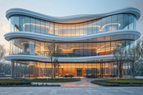 Insulated glass curtain wall project